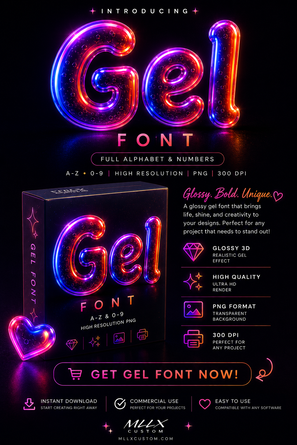 Color gel Font