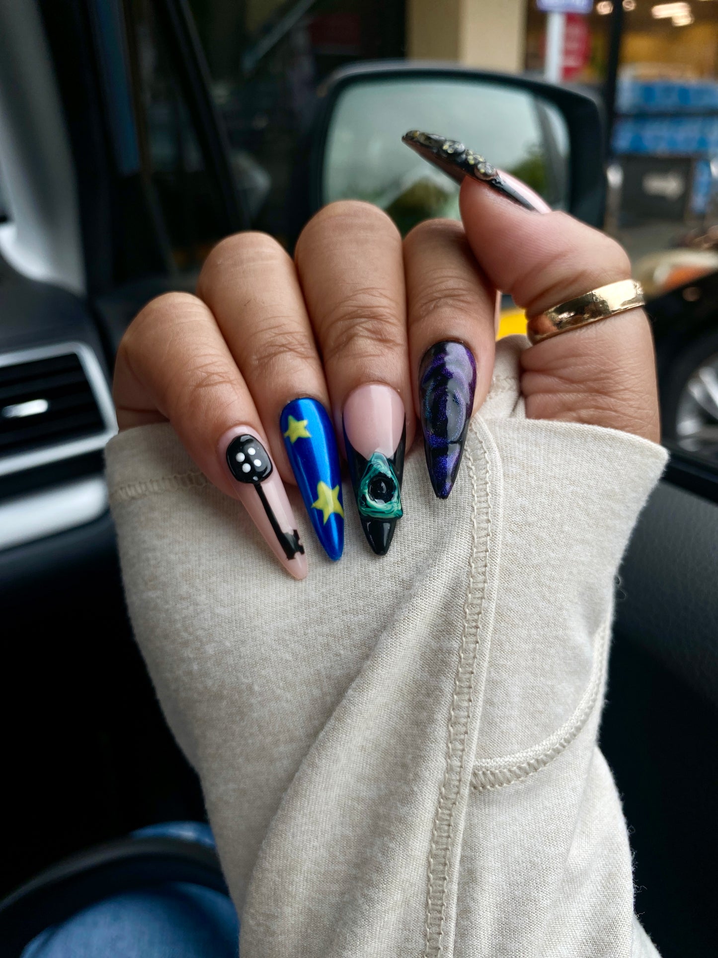 Coraline-Inspired Blue Key Set